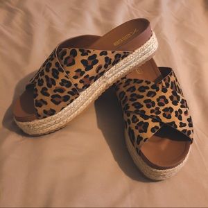 Animal Print Espadrille Sandals